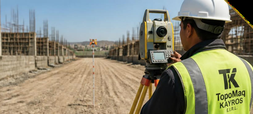 Topógrafo de TopoMaq Kayros con estación total